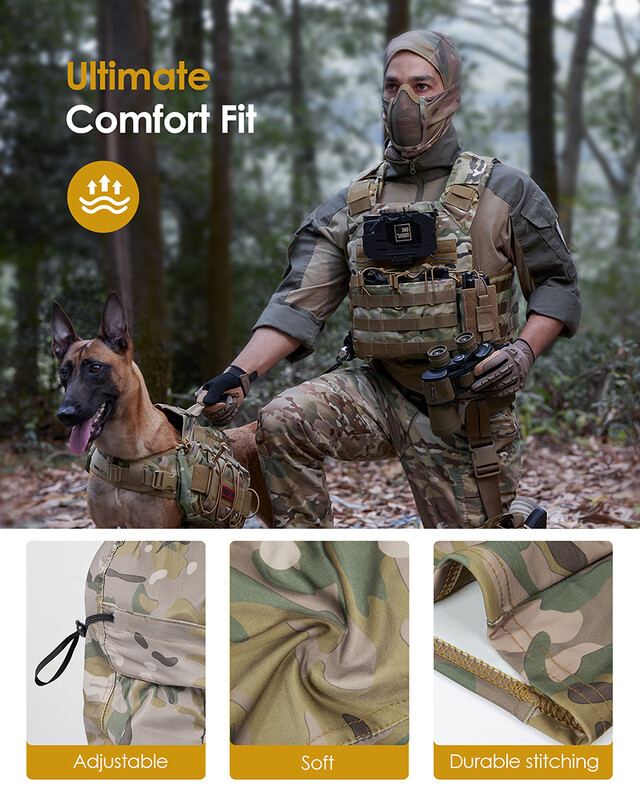 ONETIGRIS Kukla zo sieťoviny, taktická maska Ninja s celotvárovou ochranou pre vonkajšie použitie