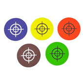 Mete za naljepnice-250 kom/pakiranje-5 opcija boja-2"/5cm promjer-KRIŽNI uzorci-Pucanje i lov-Airsoft zračna praćka