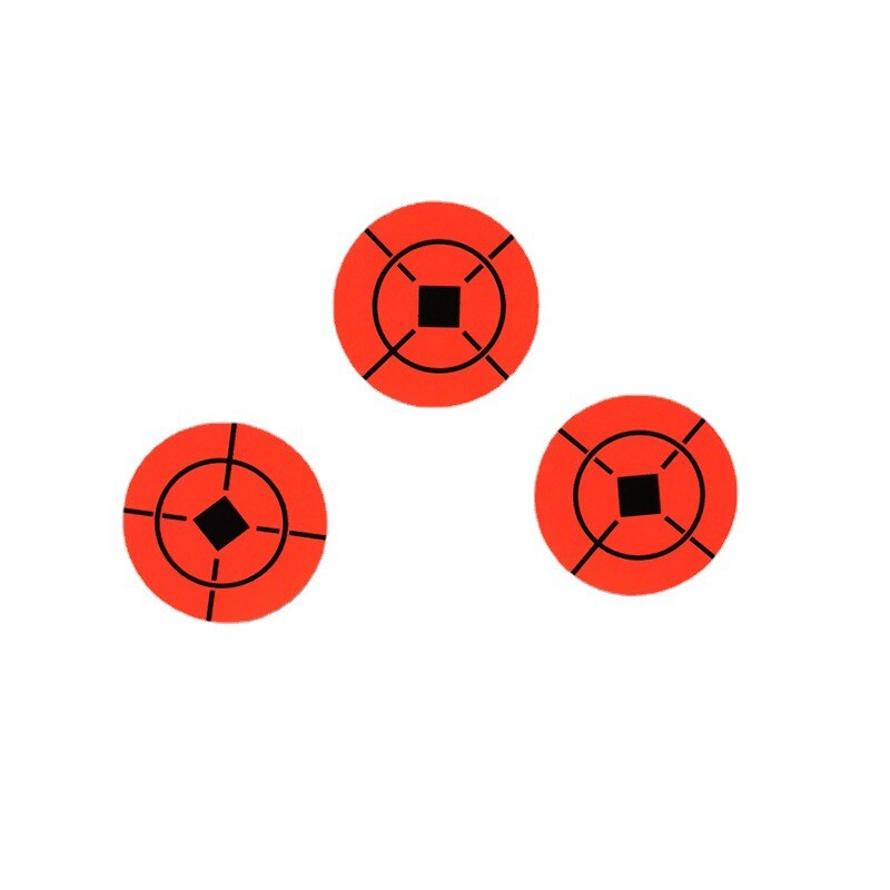 Célpontok Narancssárga, fényes, fluoreszkáló, nagy kontrasztú, 10 csomagos öntapadós Bullseye papír lövészethez és vadászathoz