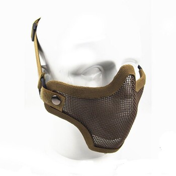 Outdoor Hunting Strike Metal Mesh Skull Half Face Υψηλής ποιότητας Tactical Mask Lower Face Masks Airsoft Paintball Αξεσουάρ