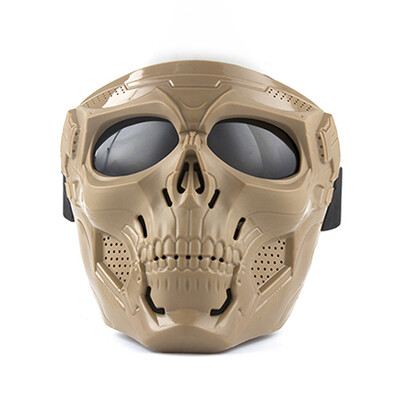 Sprādziendroša CS kara spēle peintbola galvaskausa maska prettriecienu šaušana Airsoft maska aizsargbrilles āra medību motocikla maska