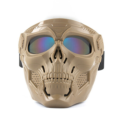 Sprādziendroša CS kara spēle peintbola galvaskausa maska prettriecienu šaušana Airsoft maska aizsargbrilles āra medību motocikla maska