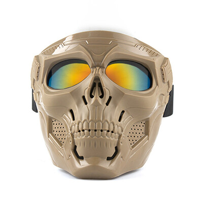 Sprādziendroša CS kara spēle peintbola galvaskausa maska prettriecienu šaušana Airsoft maska aizsargbrilles āra medību motocikla maska