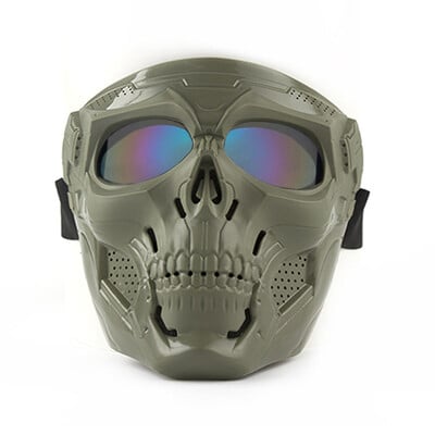 Sprādziendroša CS kara spēle peintbola galvaskausa maska prettriecienu šaušana Airsoft maska aizsargbrilles āra medību motocikla maska