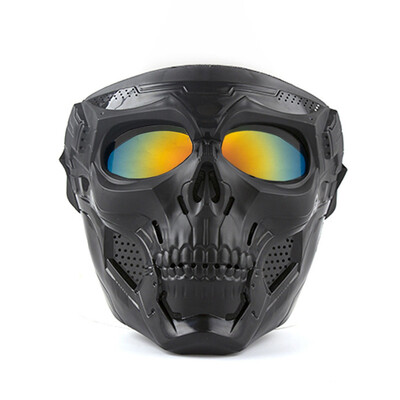 Sprādziendroša CS kara spēle peintbola galvaskausa maska prettriecienu šaušana Airsoft maska aizsargbrilles āra medību motocikla maska
