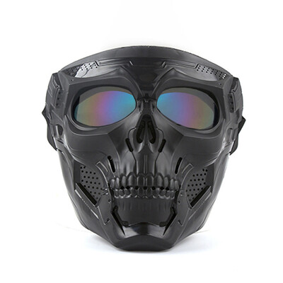 Sprādziendroša CS kara spēle peintbola galvaskausa maska prettriecienu šaušana Airsoft maska aizsargbrilles āra medību motocikla maska