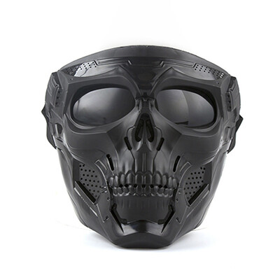 Sprādziendroša CS kara spēle peintbola galvaskausa maska prettriecienu šaušana Airsoft maska aizsargbrilles āra medību motocikla maska