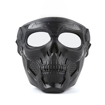 Sprādziendroša CS kara spēle peintbola galvaskausa maska prettriecienu šaušana Airsoft maska aizsargbrilles āra medību motocikla maska