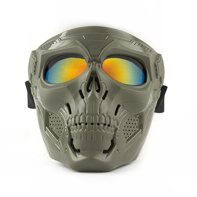 Sprādziendroša CS kara spēle peintbola galvaskausa maska prettriecienu šaušana Airsoft maska aizsargbrilles āra medību motocikla maska
