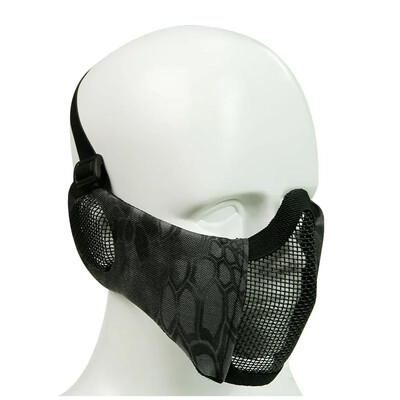 Taktička mrežasta maska od metalne čelične mreže Lovačke maske za zaštitu ušiju s pola lica Kamuflažna zaštitna maska