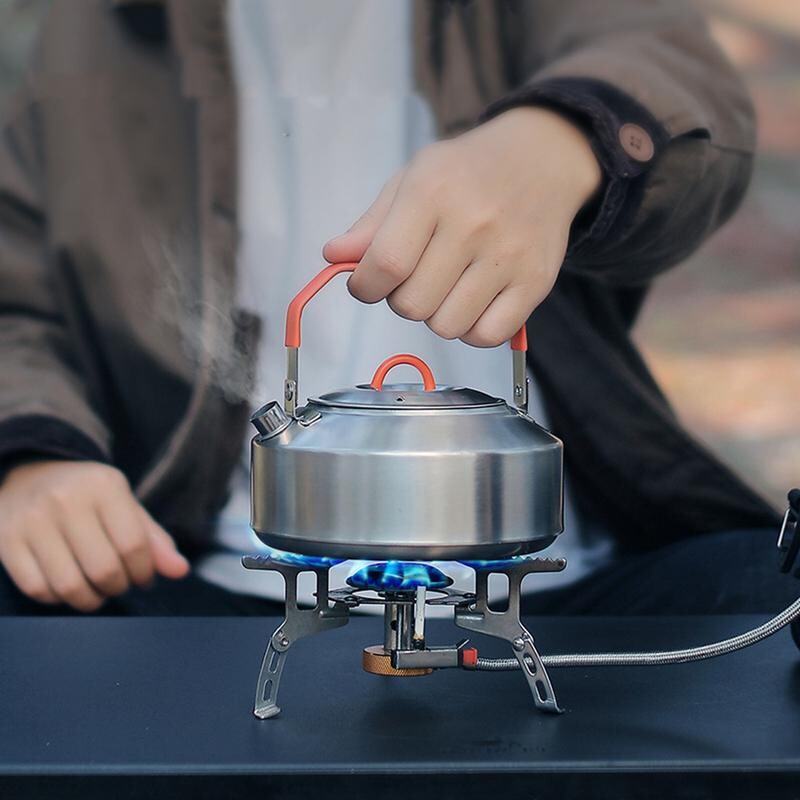 1.1L/1.6L Kuhalo za čaj za kampiranje Nehrđajući čelik Vanjska logorska vatra Lonac za kavu Nehrđajući Lonac za kavu Čajnik Posuđe za kuhanje Kuhalo za čaj