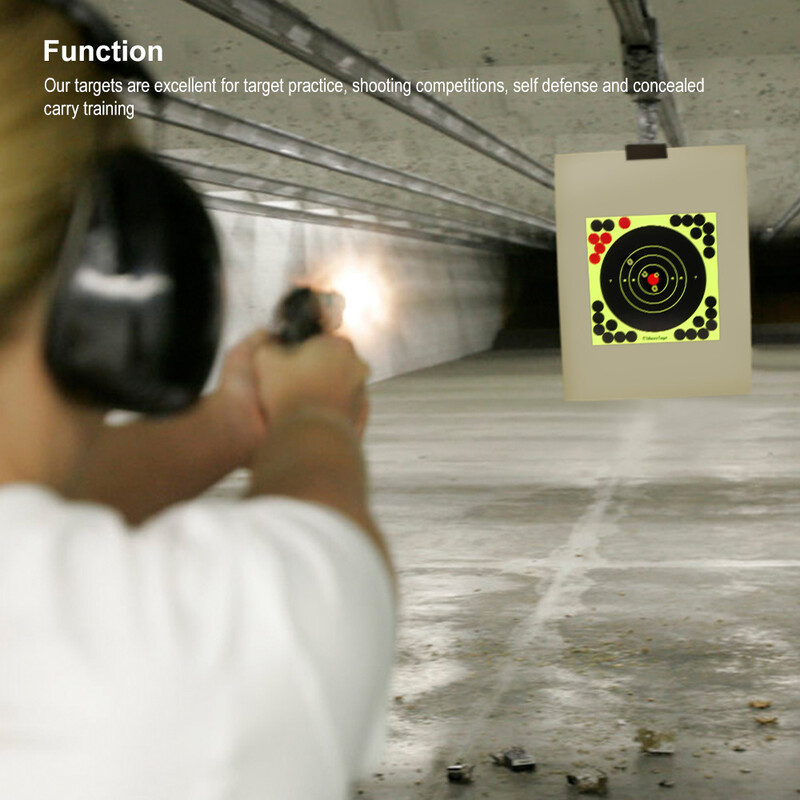 10 tk. Partii värviline pritslillemärk, 8-tolline kleepuv reaktsioonivõimega sihiku kleebised Kerge tulistatav sihtmärk Vastupidav reaktiivsuseesmärk