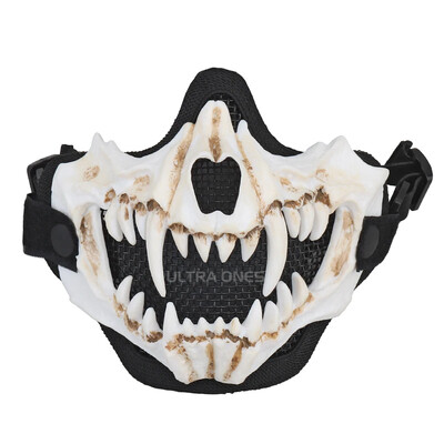 Măști tactice din plasă de oțel pentru paintball CS Wargame Cosplay Accesorii de Halloween Mască de craniu cu strat dublu Mască pentru jumătate de față pentru vânătoare Airsoft