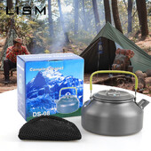 0,8 l stovyklavietės vandens virdulys lauko iškylai virtuvės reikmenys kavos virdulys nešiojamas itin lengvas aliuminio lydinio turistinis turistinis arbatinukas
