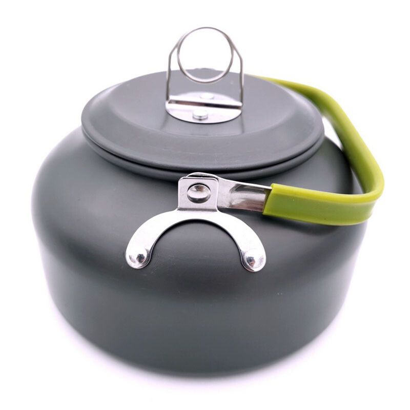 0,8 l stovyklavietės vandens virdulys lauko iškylai virtuvės reikmenys kavos virdulys nešiojamas itin lengvas aliuminio lydinio turistinis turistinis arbatinukas