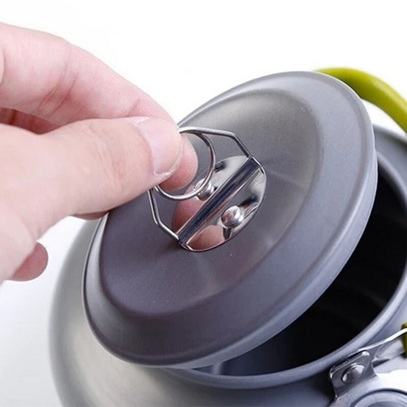 0,8 l stovyklavietės vandens virdulys lauko iškylai virtuvės reikmenys kavos virdulys nešiojamas itin lengvas aliuminio lydinio turistinis turistinis arbatinukas