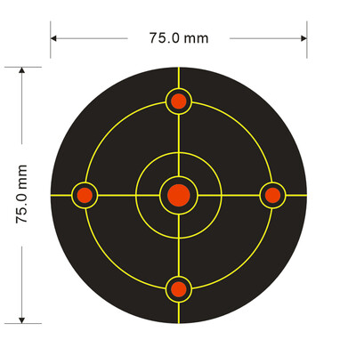 20 бр. 3" цветни въздействащи стикери Мишени с ефект на пръскащи се пръски Семейни игри на открито и закрито Стрелба с военно оръжие Спорт