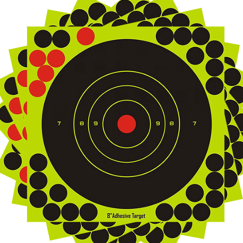 20 vnt 8 colių lipnus taikinys spalvingi reaktyvūs purslų lipdukai šaudyti į taikinius iš pneumatinio šautuvo Šaudymo į taikinį medžioklės mokymai
