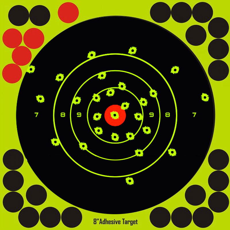 20 vnt 8 colių lipnus taikinys spalvingi reaktyvūs purslų lipdukai šaudyti į taikinius iš pneumatinio šautuvo Šaudymo į taikinį medžioklės mokymai
