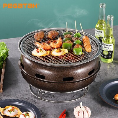 Japán barbecue faszén tűz hús sütés háztartási tapadásmentes grill tűzhely serpenyő grill grill faszén sütő kerek