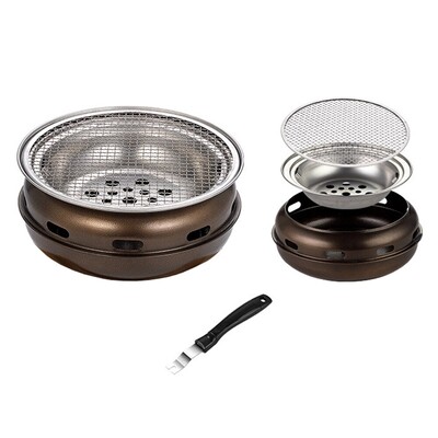 Japoniška kepsninė su anglimi Mėsos skrudinimas buitinė nelipni kepsninė Keptuvė kepsninė Grilis anglis krosnis apvali