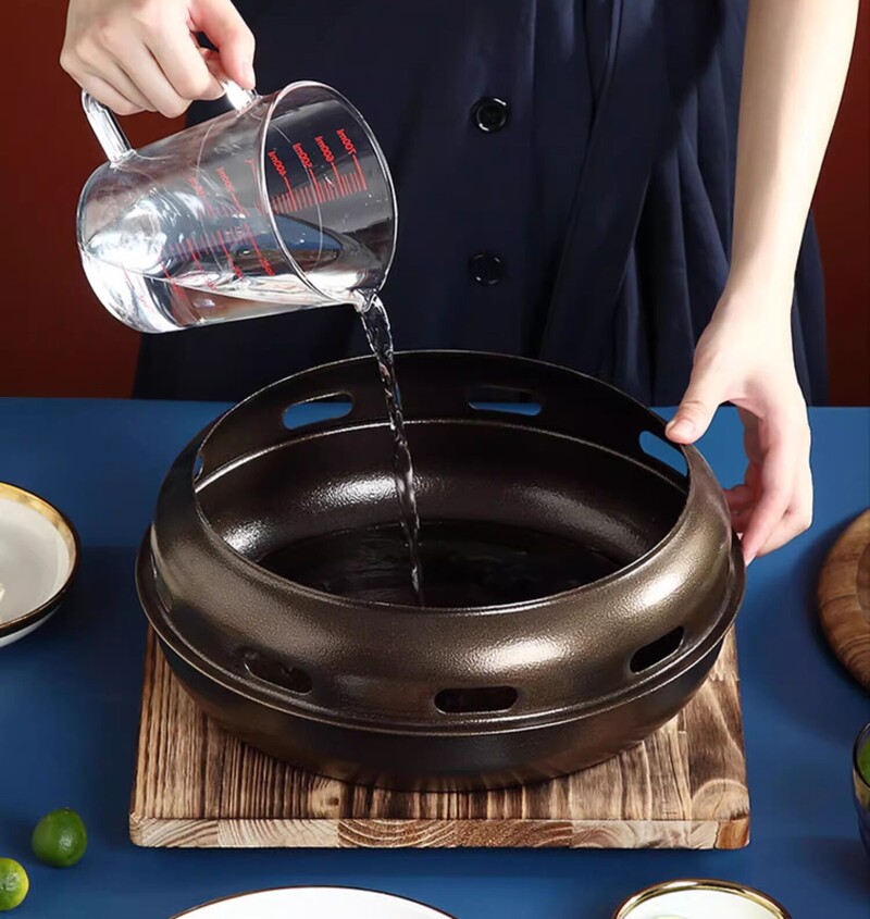 Japoniška kepsninė su anglimi Mėsos skrudinimas buitinė nelipni kepsninė Keptuvė kepsninė Grilis anglis krosnis apvali