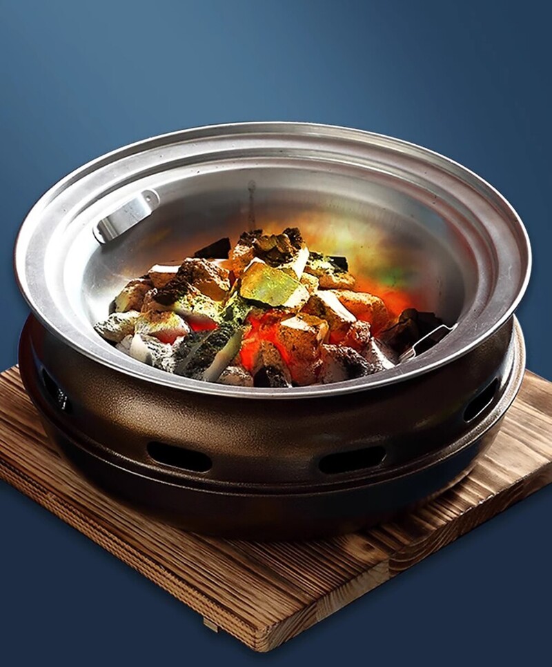 Japoniška kepsninė su anglimi Mėsos skrudinimas buitinė nelipni kepsninė Keptuvė kepsninė Grilis anglis krosnis apvali