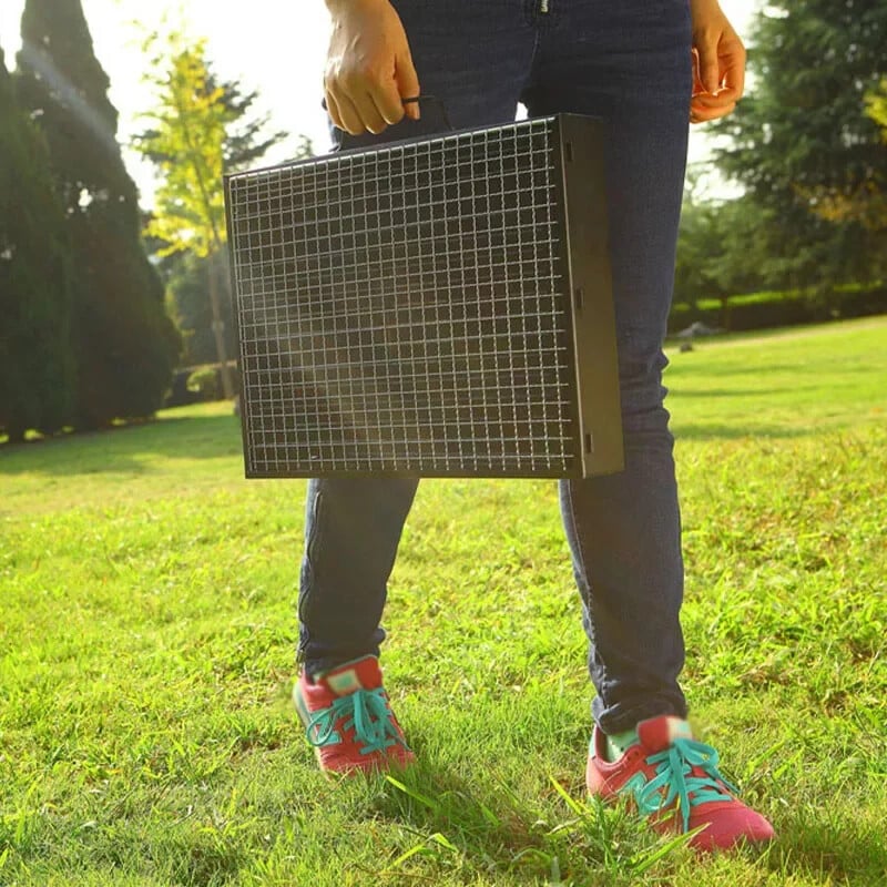 Naujas nešiojamas grilis BBQ anglies grilis Mini grilis nerūdijančio plieno įrankių rinkinys Gaminimas lauke Stovyklavietės piknikas paplūdimio stovyklavietės grilis