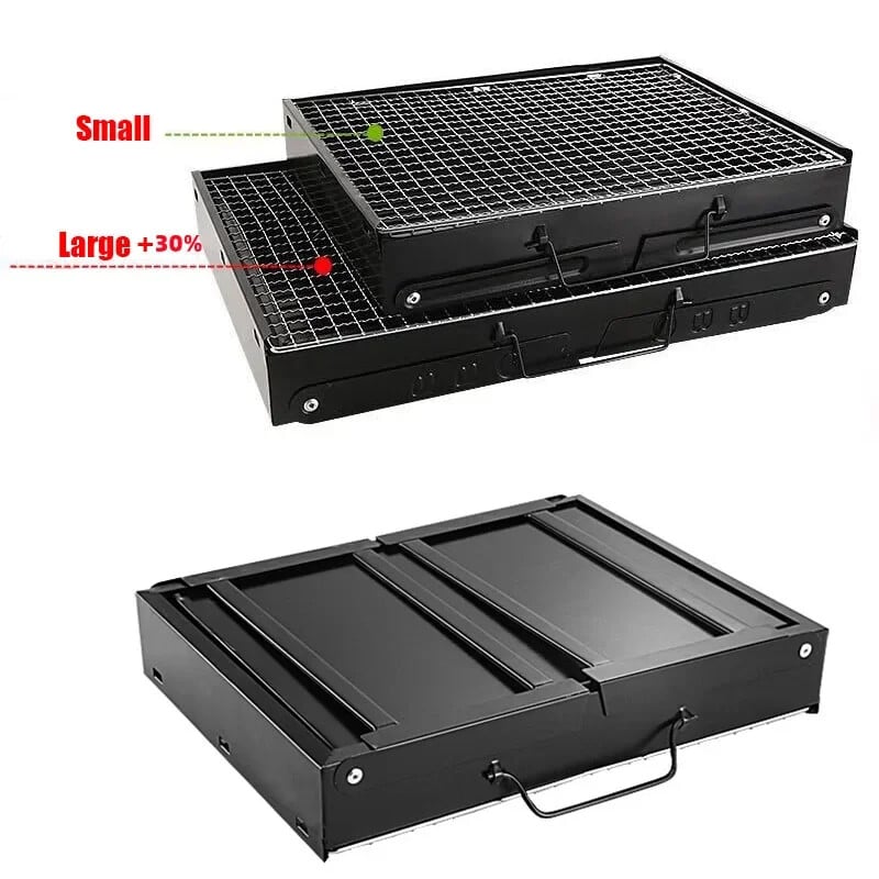 Naujas nešiojamas grilis BBQ anglies grilis Mini grilis nerūdijančio plieno įrankių rinkinys Gaminimas lauke Stovyklavietės piknikas paplūdimio stovyklavietės grilis