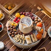 GIANXI Prenosný kruhový gril na grilovanie pre domácnosť Riad na grilovanie Gril na grilovanie Vonkajšia grilovacia pec Kempovanie Letná záhrada Mini ohnisko