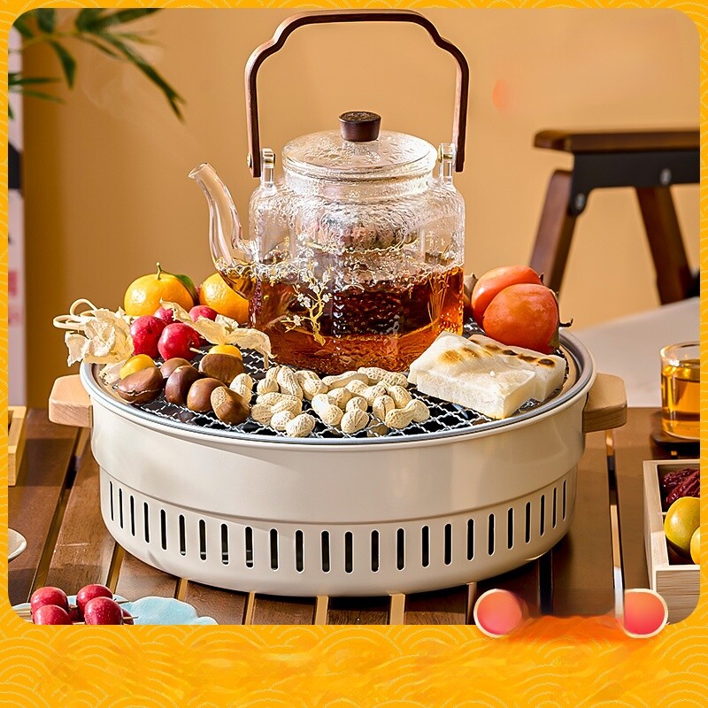 GIANXI Prenosný kruhový gril na grilovanie pre domácnosť Riad na grilovanie Gril na grilovanie Vonkajšia grilovacia pec Kempovanie Letná záhrada Mini ohnisko