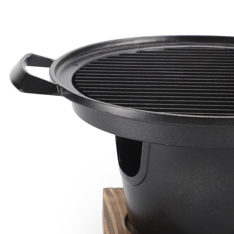 Noņemama japāņu alkohola plīts korejiešu pārnēsājama nepiedegoša mini bārbekjū plīts grila kempings