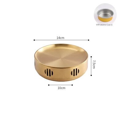 Arată cu izolație Grătar Grătar în stil coreean Sobă cu alcool din oțel inoxidabil potrivită pentru acasă Brazier comercial Camping