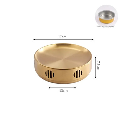 Arată cu izolație Grătar Grătar în stil coreean Sobă cu alcool din oțel inoxidabil potrivită pentru acasă Brazier comercial Camping