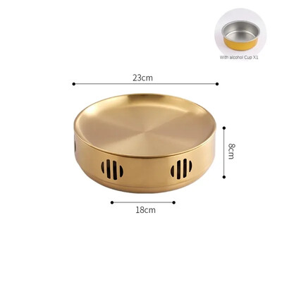 Arată cu izolație Grătar Grătar în stil coreean Sobă cu alcool din oțel inoxidabil potrivită pentru acasă Brazier comercial Camping