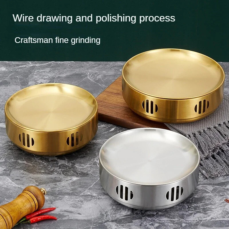 Arată cu izolație Grătar Grătar în stil coreean Sobă cu alcool din oțel inoxidabil potrivită pentru acasă Brazier comercial Camping