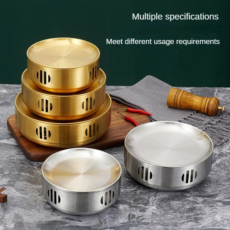 Arată cu izolație Grătar Grătar în stil coreean Sobă cu alcool din oțel inoxidabil potrivită pentru acasă Brazier comercial Camping