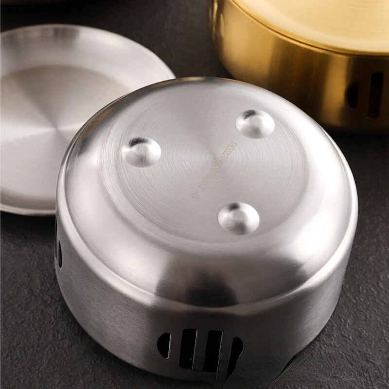 Arată cu izolație Grătar Grătar în stil coreean Sobă cu alcool din oțel inoxidabil potrivită pentru acasă Brazier comercial Camping