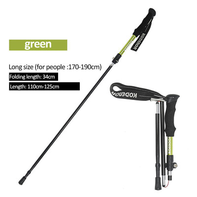 5-részes túrabottal összecsukható egyensúlytámogató túrabotok könnyű hátizsákos túramászáshoz