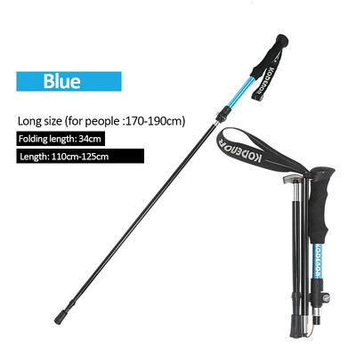 5-részes túrabottal összecsukható egyensúlytámogató túrabotok könnyű hátizsákos túramászáshoz