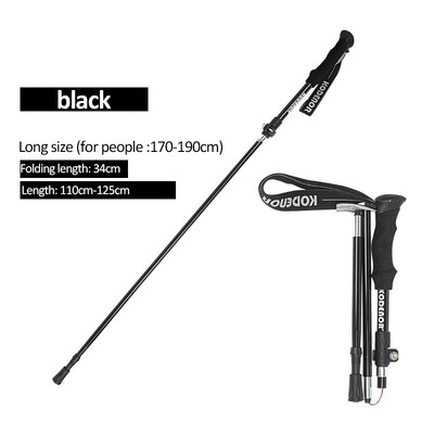 5-részes túrabottal összecsukható egyensúlytámogató túrabotok könnyű hátizsákos túramászáshoz