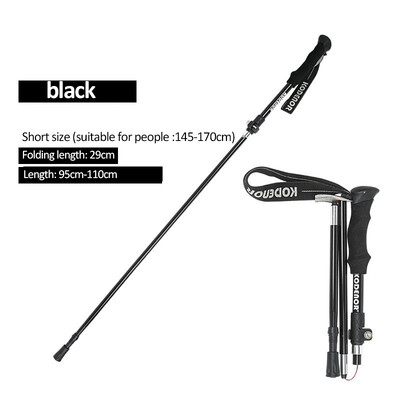 5-részes túrabottal összecsukható egyensúlytámogató túrabotok könnyű hátizsákos túramászáshoz