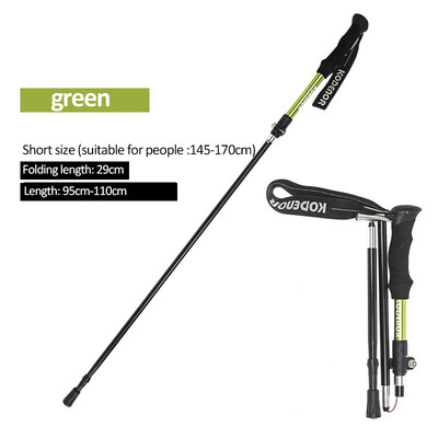 5-részes túrabottal összecsukható egyensúlytámogató túrabotok könnyű hátizsákos túramászáshoz