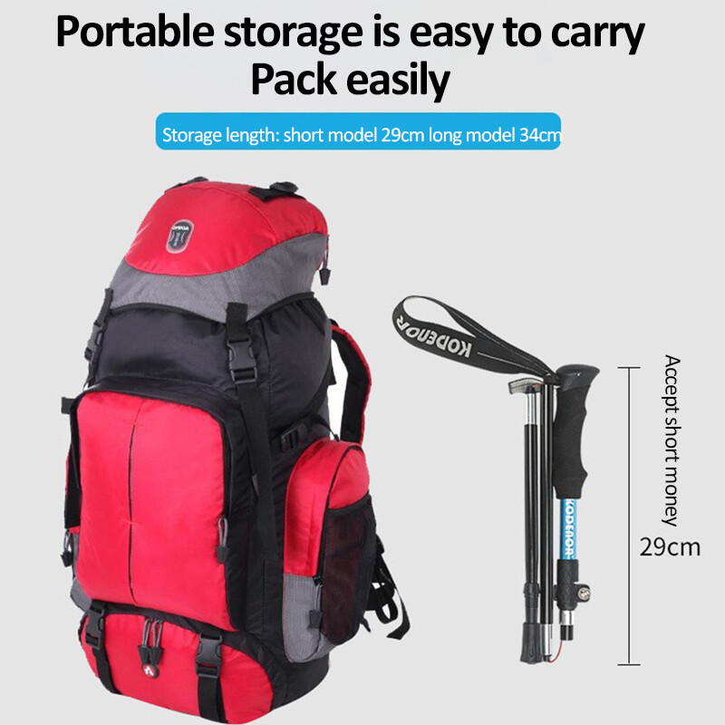 5-részes túrabottal összecsukható egyensúlytámogató túrabotok könnyű hátizsákos túramászáshoz