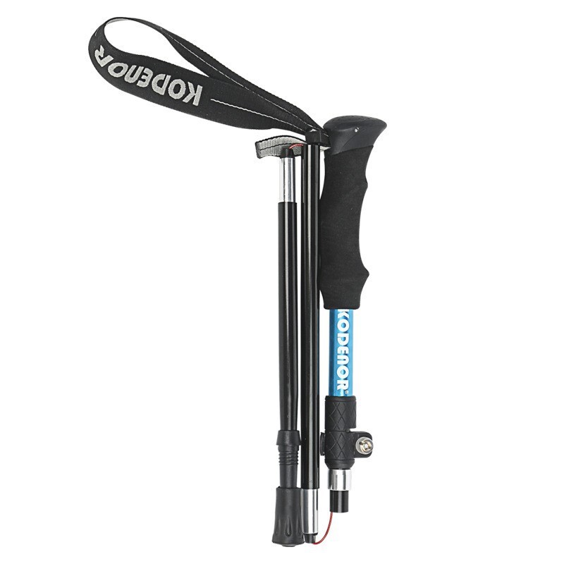 5-részes túrabottal összecsukható egyensúlytámogató túrabotok könnyű hátizsákos túramászáshoz