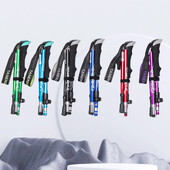 5 sektsiooniga õues kokkupandav matkakepp matkakepp, kaasaskantav matkakepp põhjamaistele eakatele teleskoopiline, hõlpsasti kotti pandav 1 tk