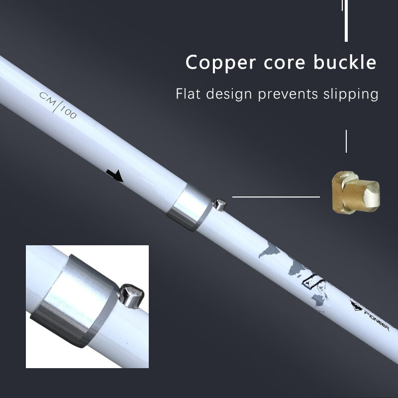 Pioneeri kokkupandav matkakepp Kerge süsinikkiust alumiinium, 3+2 osaline välimine lukk Õues mägironimine