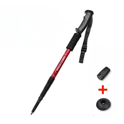1 buc. Baston telescopic din aliaj de aluminiu Bastoane de drumeție Bastăo De Trekking Baston de mers ultraușor absorbant Baston de mers Alpenstock