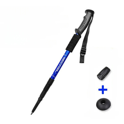 1 buc. Baston telescopic din aliaj de aluminiu Bastoane de drumeție Bastăo De Trekking Baston de mers ultraușor absorbant Baston de mers Alpenstock