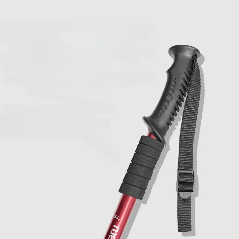 1 buc. Baston telescopic din aliaj de aluminiu Bastoane de drumeție Bastăo De Trekking Baston de mers ultraușor absorbant Baston de mers Alpenstock